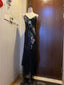 Retro Black Mermaid Deep V Halter Sequined Long Classy Prom Dress