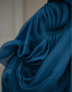 Retro Elegant Navy Blue One-Shoulder Tulle Long Ball Gown Prom Dress