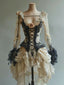 Retro Lace Long Sleeves Sexy Short Party Dress Homecoming Dress