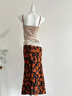Retro Mermaid Strapless Lace Slit Long Rrom Dress Prom Dress
