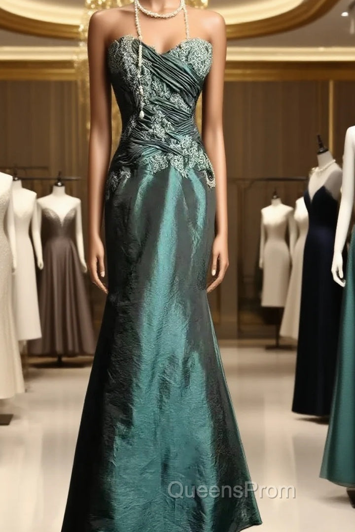 Retro Mermaid Sweetheart Taffeta Long Evening Dress Evening Prom Dress Main image