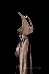 Retro Mermaid V Neckline Chiffon Brown Evening Dress Evening Prom Dress