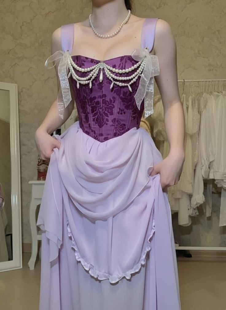 Retro New Style Long Dress Birthday Dress Beautiful Dress Main image