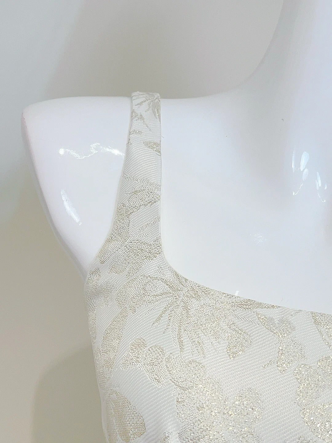Retro Palace Ivory A-Line Square Neck Strap Jacquard Tulle Classy Prom Dress