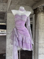 Retro Sheath Spaghetti Straps Short Lilac Cocktail Dress Birthday Outfits