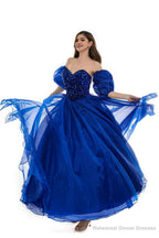 Roayl Blue Tulle Sequins Sweetheart Prom Dresses Spaghetti Straps Evening Quinceanera Dresses