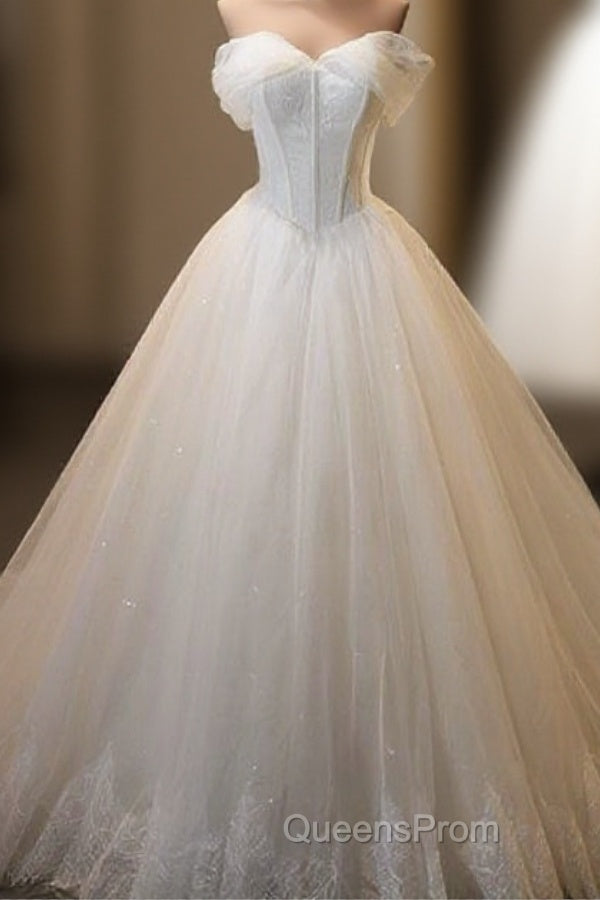 Romantic Tulle Ball Gown Corset Wedding Dress For Bride Evening Prom Dress Main image