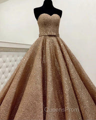 Rose Gold Quinceanera Dress Sweetheart Sequin Ball Gown