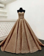 Rose Gold Quinceanera Dress Sweetheart Sequin Ball Gown