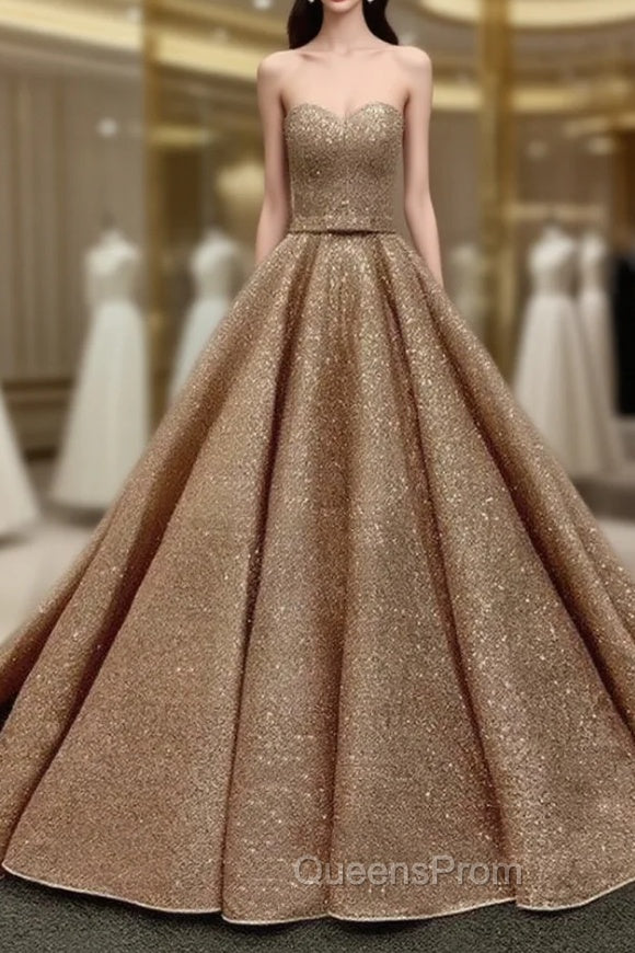 Rose Gold Quinceanera Dress Sweetheart Sequin Ball Gown Main image