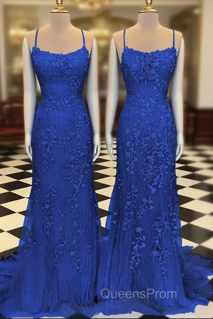 Royal Blue Formal Evening Prom Dress Sexy Long Lace Evening Dress Uk Main image