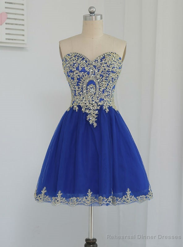 Royal Blue Homecoming Dresses A-line Sweetheart Short Main image