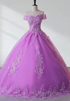 Royal Blue Lace Off the Shoulder Quinceanera Dress with Flowers