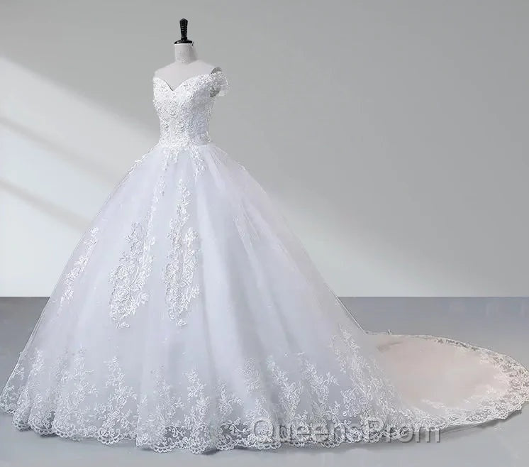 Royal Blue Lace Off the Shoulder Quinceanera Dress with Flowers