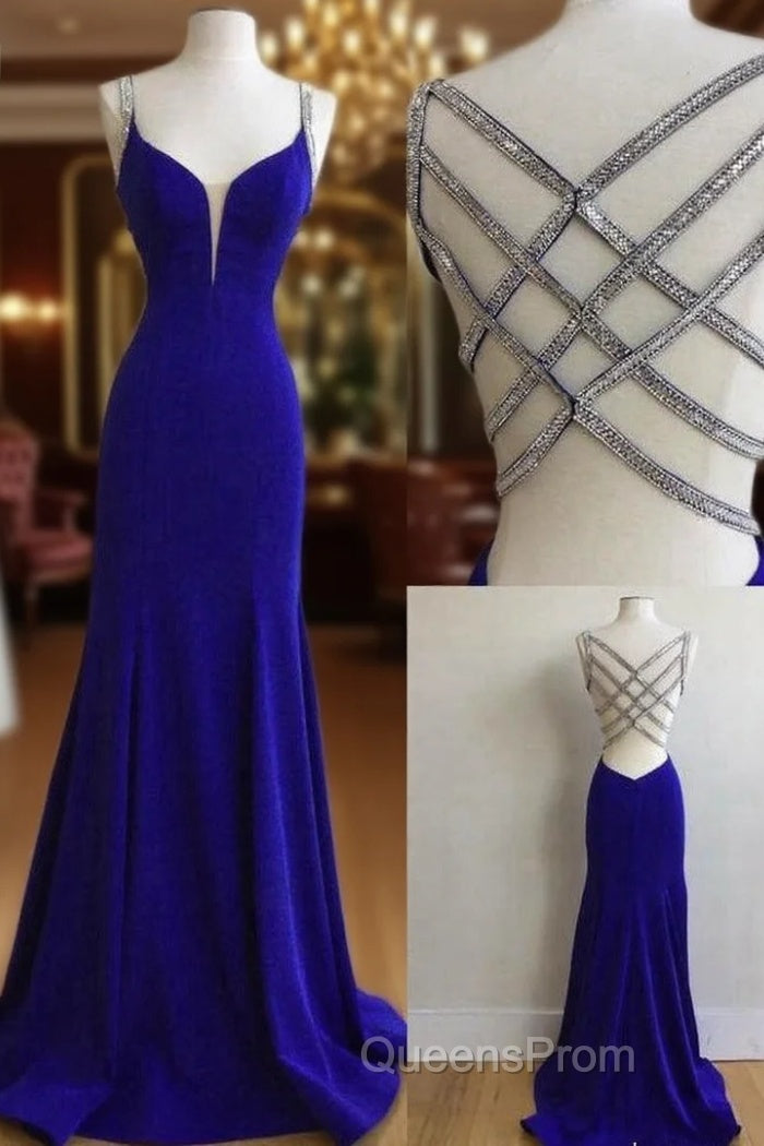 Royal Blue Evening Prom Dress For Teens, Evening Prom Dress, Graduation School Party Gown Main image