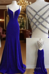 Royal Blue Evening Prom Dress For Teens, Evening Prom Dress, Graduation School Party Gown