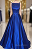 Royal Blue Evening Prom Dress, Pageant Dress, Evening Dress, Graduation School Party Gown