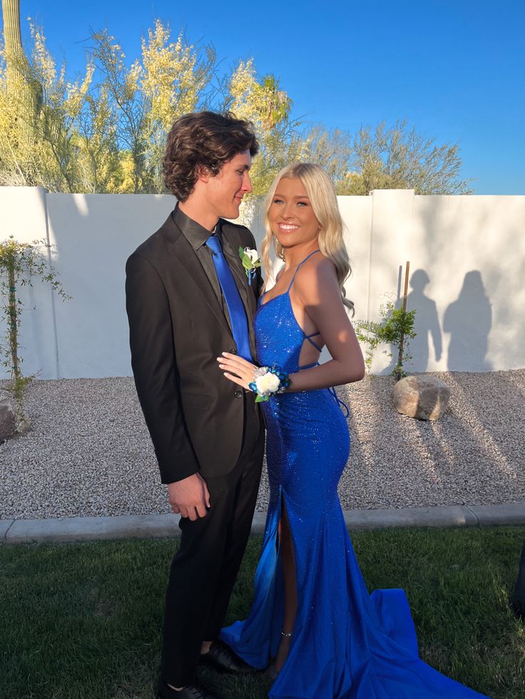 Royal Blue Classy Prom Dress Long Classy Evening Dress With Slit