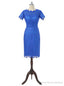 Royal Blue Sheath Cap Sleeves Mother Of The Bride Dresses