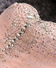 Pink A Line Sweetheart Neck Short Evening Prom Dress, Homecoming Dress