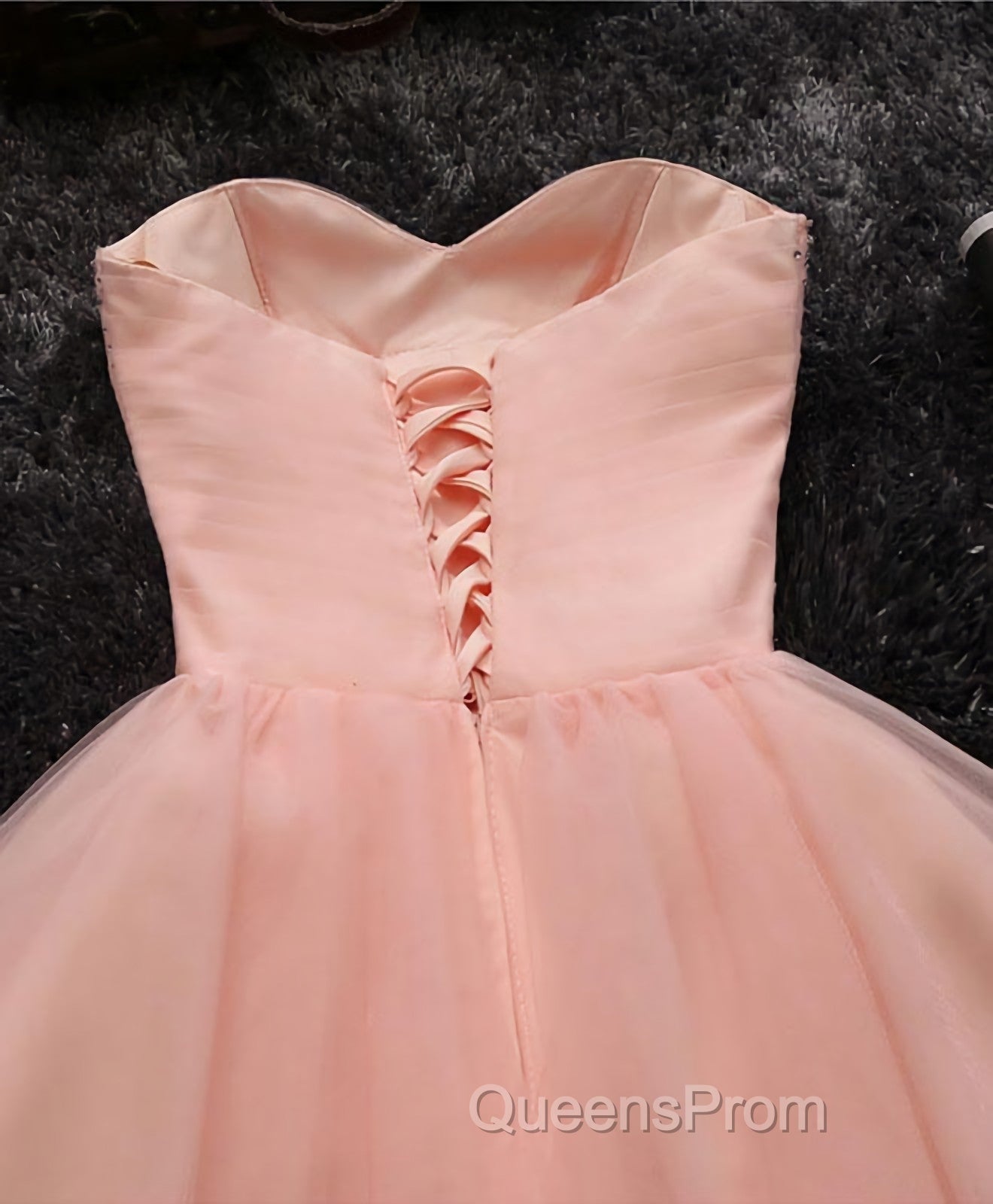 Pink A Line Sweetheart Neck Short Evening Prom Dress, Homecoming Dress