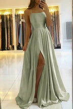 Sage Green Classy Prom Dress