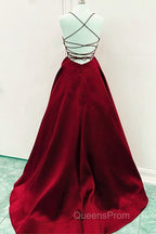 Satin Empire Evening Prom Dress Lace Up Back