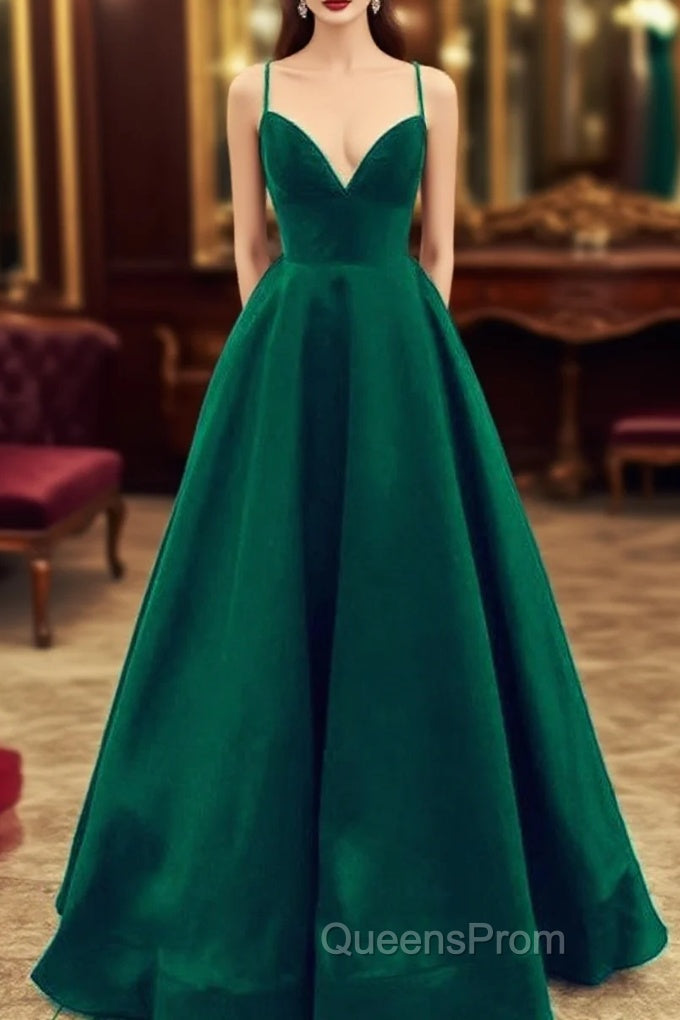 Satin Empire Evening Prom Dress Lace Up Back Main image