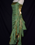 Satin Chic Style High Low Straps Party Dress, High Low Classy Prom Dress Classy Evening Dress