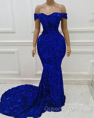 Sequin Off The Shoulder Evening Prom Dress