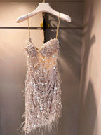Sequin Classy Prom Dress, Sheath Short Classy Prom Dress