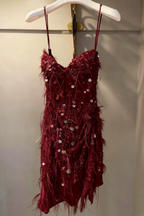 Sequin Classy Prom Dress, Sheath Short Classy Prom Dress