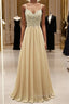Sequined Spaghetti Straps Chiffon Long Evening Prom Dress