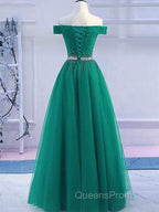 Sequins Burgundy Long Off The Shoulder Evening Prom Dress