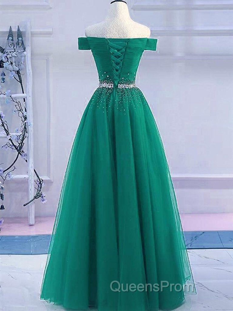 Sequins Burgundy Long Off The Shoulder Evening Prom Dress