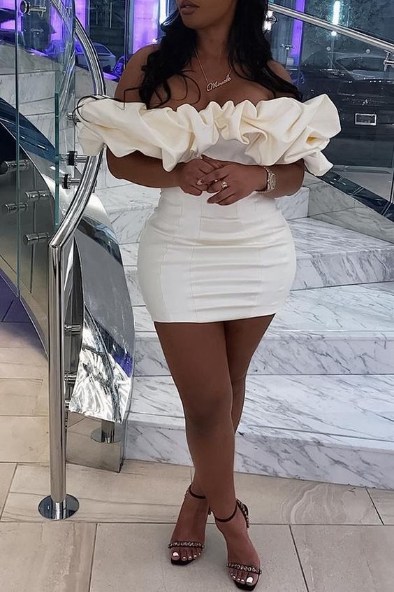 Sexy 17Th Birthday Dress White Off The Shoulder Birthday Outfits Main image