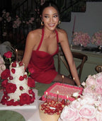 Sexy 19Th Birthday Burgundy Satin Homecoming Dress