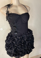 Sexy Sheath Halter Black Sleeveless Mini Short Classy 8Th Grade Homecoming Dress Summer Middle School Hoco Dress Homecoming Outfits Birthday Outfit
