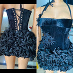Sexy Sheath Halter Black Sleeveless Mini Short Classy 8Th Grade Homecoming Dress Summer Middle School Hoco Dress Homecoming Outfits Birthday Outfit