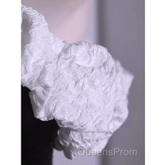 Sexy A Line Off The Shoulder Long Black Sequin Evening Prom Dress