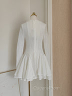 Sexy A Line Scoop Neckline White Holiday Dress Travel Vacation Dress Short Birthday Dress