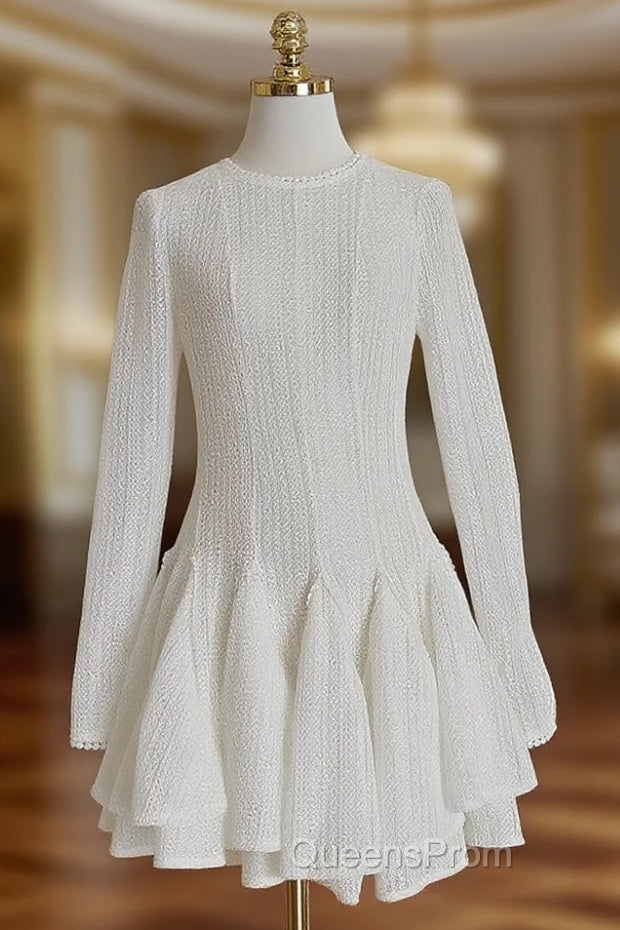 Sexy A Line Scoop Neckline White Holiday Dress Travel Vacation Dress Short Birthday Dress Main image