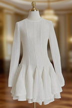 Sexy A Line Scoop Neckline White Holiday Dress Travel Vacation Dress Short Birthday Dress