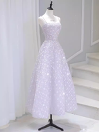 Sexy A Line Sleeveless Pink Floral Long Classy Prom Dress