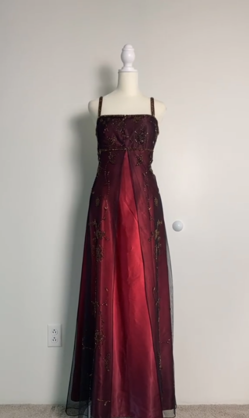 Sexy A Line Spaghetti Straps Burgundy Long Classy Evening Dress Party Dress Classy Prom Dress