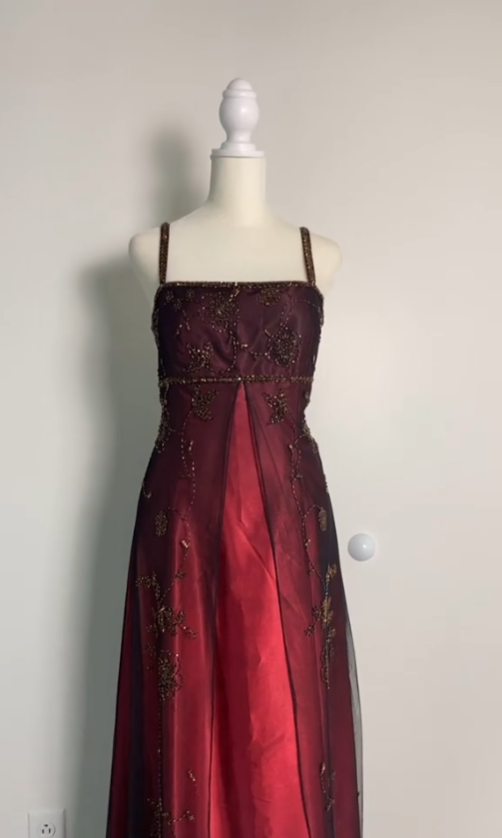 Sexy A Line Spaghetti Straps Burgundy Long Classy Evening Dress Party Dress Classy Prom Dress