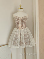 Sexy A Line Spaghetti Straps Lace Holiday Dress Travel Vacation Dress Short Birthday Dress