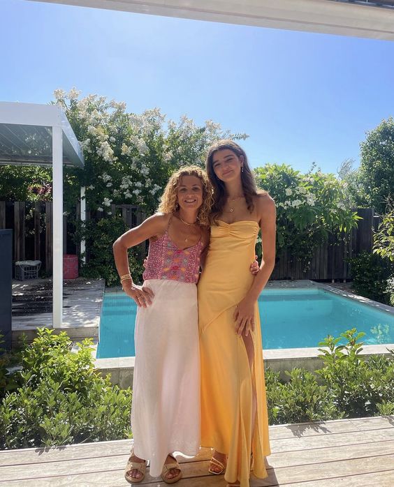 Sexy A Line Spaghetti Straps Yellow Party Dress Slit Classy Prom Dress