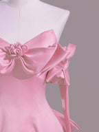 Sexy A Line Sweetheart Pink Satin Long Classy Prom Dress Classy Evening Dress Classy Dress