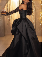 Sexy Ball Gown Strapless Burgundy Long Slit Party Dress Classy Prom Dress